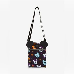 Loungefly Disney Halloween Mickey Mouse and Minnie Mouse Passport Crossbody Bag